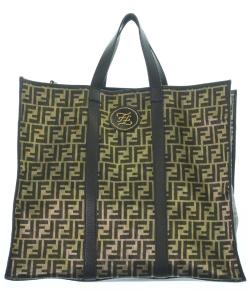 FENDI フェンディ かご トートバッグ ダークブラウン ズッカ柄
