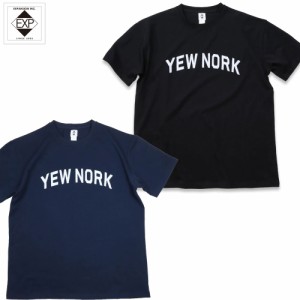 EXPANSION NY エクスパンション ニューヨークTシャツ 半袖 YEW NORK T-SHIRT　アップリケ ロゴ ストリート スケーター ニューヨーク ブラ