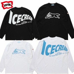 ICE CREAM  アイスクリームコットン 長袖 Tシャツ ロンT COTTON LS T-SHIRT ICECREAM ICEJP241T003　ロングスリーブ Tシャツ ストリート 