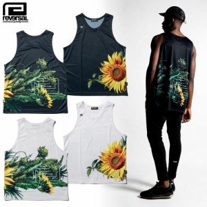 reversal リバーサルタンクトップ ドライメッシュ SUNFLOWER DRY TANKTOP rv23ss606　セットアップ ジム フィットネス トレーニング スポ