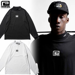 reversal リバーサルモックネック Tシャツ 長袖 オーバーサイズ ロンT PEs MVS OVER SIZE MOCK NECK rv23aw152　ゴルフ ウェア ビッグシ