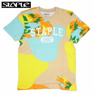 STAPLE ステイプルTシャツ 半袖 CAMO LOGO TEE 2104C6499 パステルカモ 迷彩 ストリート メンズ レディース ファッション インポートブラ