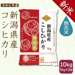 ≪新米≫ 新潟県産 コシヒカリ 無洗米 10kg (5kg×2袋) お米 白米 米 令和6年産 北海道・沖縄は送料900円 