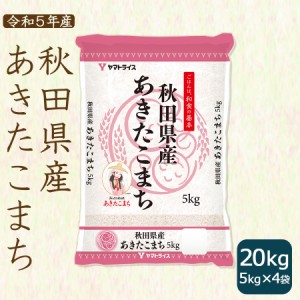 あきたこまち 秋田県産 20kg (5kg×4袋) 白米 令和5年産 北海道・沖縄は送料900円 