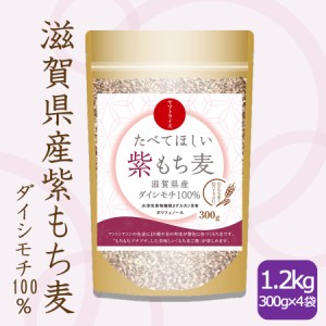 たべてほしい紫もち麦 300g×4袋 大麦 ダイシモチ 北海道・沖縄は900円送料