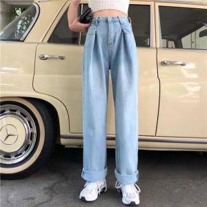 レディース春夏 定番 人気 カジュアル ストリート サーフ 原宿系 シンプル 無地 ハイウエスト ストレート ワイドデニム パンツ おしゃの通販はau Wowma ワウマ Retel 商品ロットナンバー