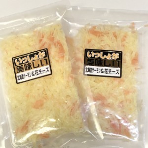 【送料無料】お得な２袋セット！いっしょが美味しい　北海道サーモン＆花チーズ　４５ｇ×２袋