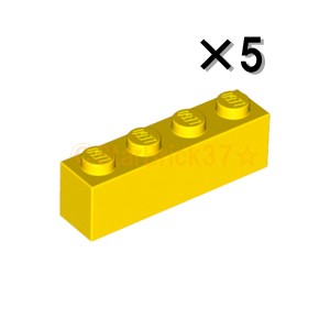 レゴ LEGO パーツ ばら売り ブロック1×4：イエロー(5個セット)