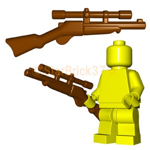 レゴ LEGO カスタムパーツ 武器 銃 ばら売り バッファローライフル(互換品)：ブラウン