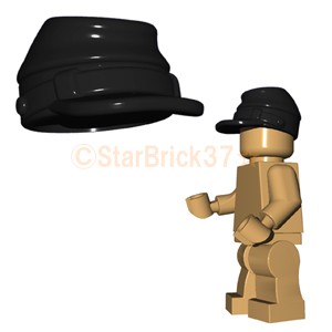レゴ LEGO カスタムパーツ 帽子 ばら売り 騎兵隊の帽子(互換品)：ブラック