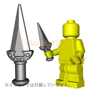 レゴ LEGO カスタムパーツ 武器 剣 ばら売り 反乱軍のダガー(互換品)：スティール