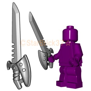 レゴ LEGO カスタムパーツ 武器 剣 ばら売り スカベンジャーソード(互換品)：スティール