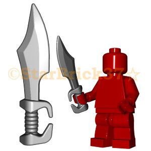 レゴ LEGO カスタムパーツ 武器 剣 ばら売り スパルタの兵士の剣(互換品)：スティール