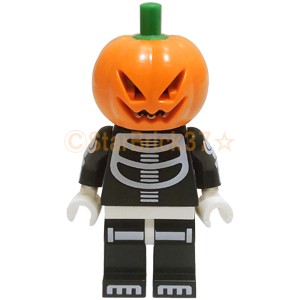 レゴ LEGO ジャックオーランタン ミニフィグ 人形：ハロウィンスケルトン(ハロウィン)