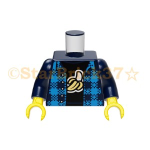 レゴ LEGO ミニフィグ パーツ 体 ボディ ばら売り #973pb3774c01 ミニフィグトルソー：バナナのTシャツとフランネルシャツ柄