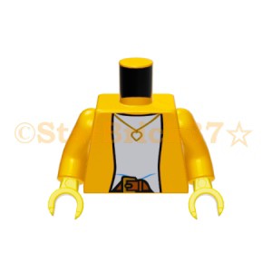 レゴ LEGO ミニフィグ パーツ 体 ボディ ばら売り #973pb4113c01 ミニフィグトルソー：ネックレスとブライトライトオレンジのジャケット