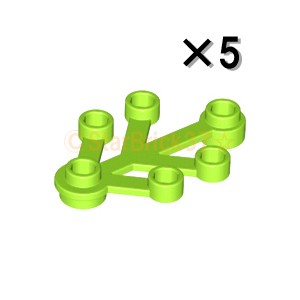レゴ LEGO パーツ 植物 ばら売り 葉4×3：ライム(5個セット)