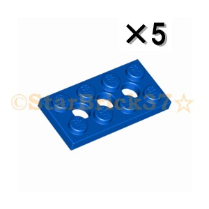 レゴ LEGO テクニックパーツ ばら売り #3709b テクニックプレート2×4(穴有)：ブルー(5個セット)