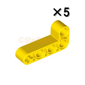レゴ LEGO パーツ ばら売り テクニックリフトアーム2×4(L字)：イエロー(5個セット)