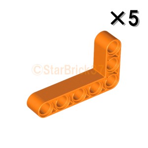 レゴ LEGO パーツ ばら売り テクニックリフトアーム3×5(L字)：オレンジ(5個セット)