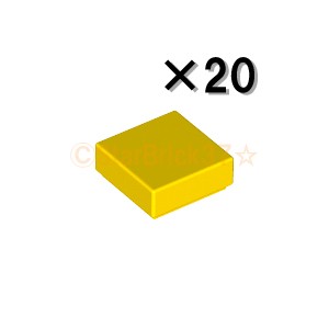 レゴ LEGO パーツ ばら売り タイル1×1：イエロー(20個セット)