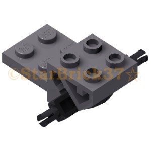 レゴ LEGO 車 パーツ ばら売り #69963 #69964 ベース2×4サスペンションと小径軸ホルダーのセット：ダークブルーイッシュグレイ