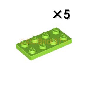 レゴ LEGO パーツ ばら売り プレート2×4：ライム(5個セット)