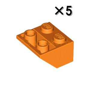 レゴ LEGO パーツ ばら売り 逆スロープ45度2×2：オレンジ(5個セット)