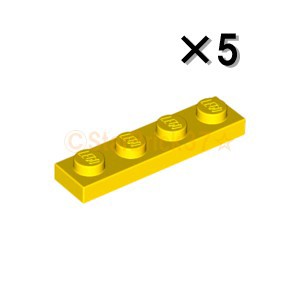 レゴ LEGO パーツ ばら売り プレート1×4：イエロー(5個セット)