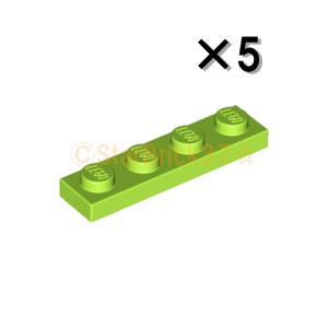 レゴ LEGO パーツ ばら売り プレート1×4：ライム(5個セット)