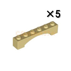 レゴ LEGO パーツ ばら売り アーチ1×6(Raised)：タン(5個セット)