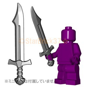 レゴ LEGO カスタムパーツ 武器 剣 ばら売り ファルシオン(互換品)：スティール