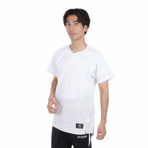 デサント(DESCENTE)野球ユニフォーム 練習着 メッシュ ハ-フボタンシャツ メンズ STD-30TA SWHT(Men…