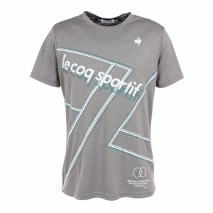 ルコックスポルティフ(lecoqsportif)テニスウェア 杢スムースグラフィックプラクティス 半袖 Tシャツ QTMVJA…