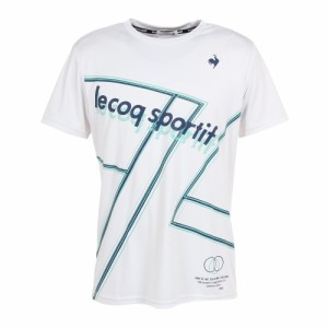 ルコックスポルティフ(lecoqsportif)テニスウェア 杢スムースグラフィックプラクティス 半袖 Tシャツ QTMVJA…