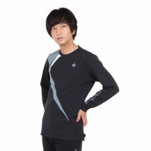 ルコックスポルティフ(lecoqsportif)テニスウェア ライトスウェットシャツ QTMWJB03 BK(Men’s)