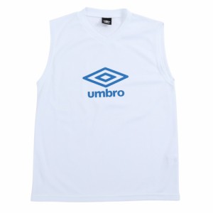 【ポイント10％！ 5/3 21:00〜22:59限定】アンブロ(UMBRO)サッカーウェア ジュニア ノースリーブプラクティスシャツ UUJTJA66 WHT(Jr)