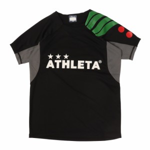 【ポイント10％！ 5/3 21:00〜22:59限定】アスレタ(ATHLETA)サッカー フットサルウェア Tシャツ ジュニア 切替プラシャツ XE-419J BLK(Jr