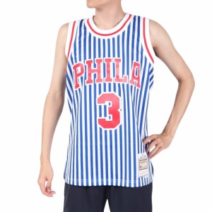 ミッチェルアンドネス(Mitchell&Ness)NBA 76ers アレンアイバーソン ストライプ スイングマン タンクトッ…