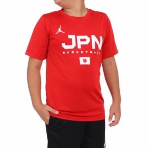 ジョーダン(JORDAN)バスケットボールウェア JPN 2023 半袖プラクティス Tシャツ YGB7NBA3-RED(Jr)