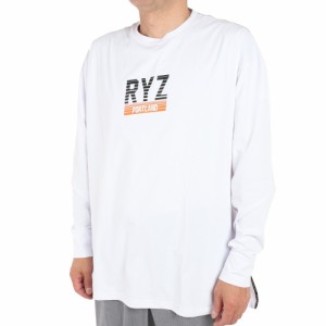 ライズ(RYZ)バスケットボールウェア ロンT N/08 長袖Tシャツ 751R1CD6607 WHT 速乾(Men’s)