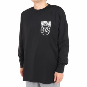 ライズ(RYZ)バスケットボールウェア ロンT B.T.PDX 長袖Tシャツ 751R1CD6610 BLK 速乾(Men’s)