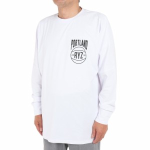 ライズ(RYZ)バスケットボールウェア ロンT B.T.PDX 長袖Tシャツ 751R1CD6610 WHT 速乾(Men’s)