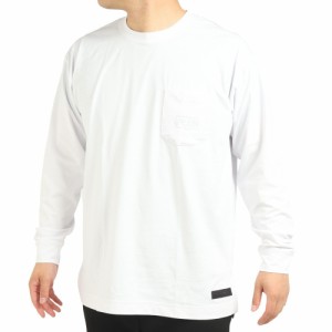 ライズ(RYZ)バスケットボールウェア ポケット付き長袖Tシャツ RZ30CD22FW5053 WHT(Men’s)