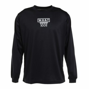 エックスティーエス(XTS)バスケットボールウェア ロンT プリント長袖Tシャツ 751TS2ES0038 BLK 速乾(Me…