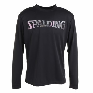 スポルディング(SPALDING)バスケットボールウェア 長袖Tシャツ ウォールペイント SMT23211BK 速乾 UVカッ…