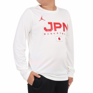 ジョーダン(JORDAN)バスケ 日本代表 Tシャツ ジュニア 長袖 JPN 2023 W杯 ホワイト YGB7NBA2-WH…