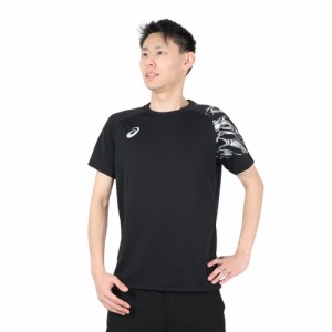 アシックス(ASICS)バレーボールウェア ドライプリント半袖シャツ 2051A328.002 速乾(Men’s)