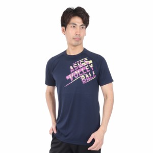 アシックス(ASICS)バレーボールウェア プリント半袖Tシャツ 2053A161.400(Men’s)