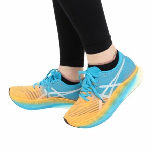 【ポイント10％！ 6/3 21:00〜22:59限定】アシックス(ASICS)ランニングシューズ メタ スピード スカイ ブルー オレンジ 1012B069.810 ス